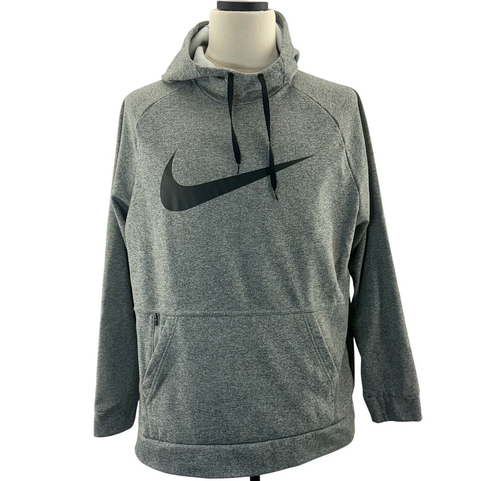 Nike Men's XL Sweatshirt Hoodie with Zip Pocket Gray